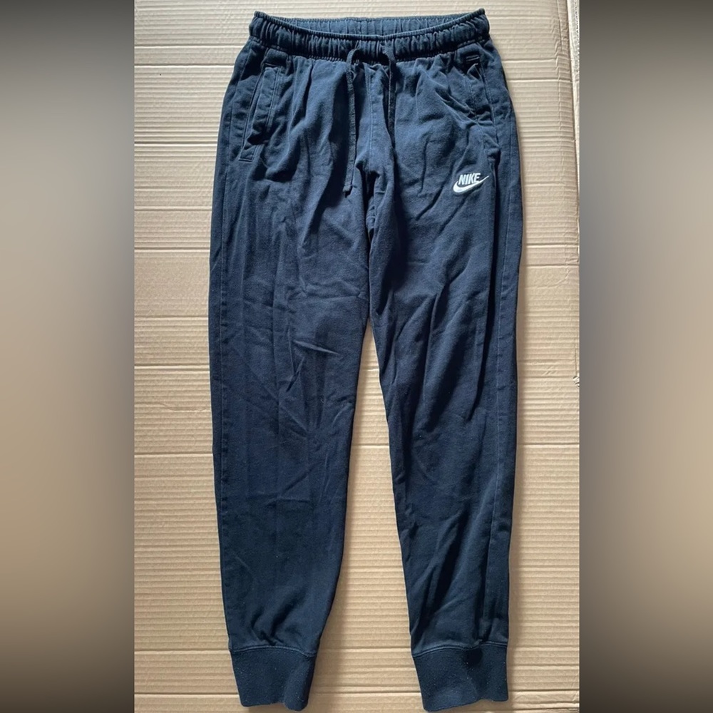 Nike Club Jersey Joggers Size Small Mens Lightweight Pants Black